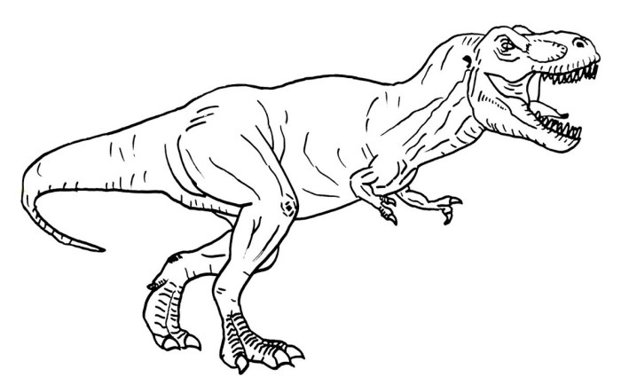 Tyrannosaurus rex coloring page