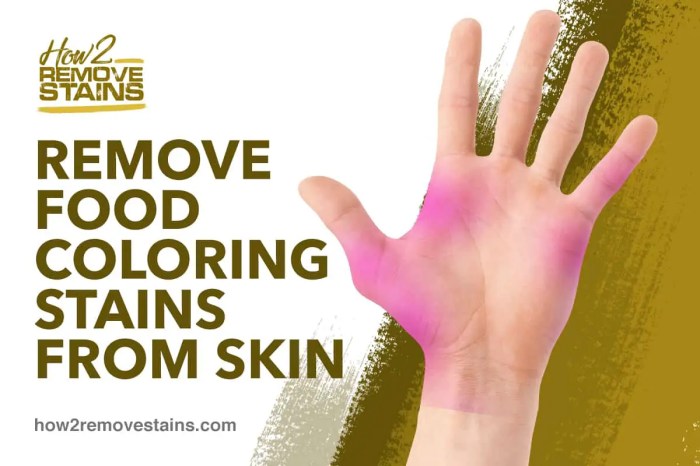 Can food coloring stain skin