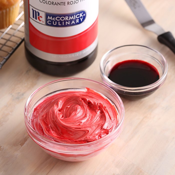 Red food paste coloring