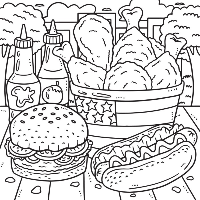 Picnic blanket coloring pages food getdrawings drawing