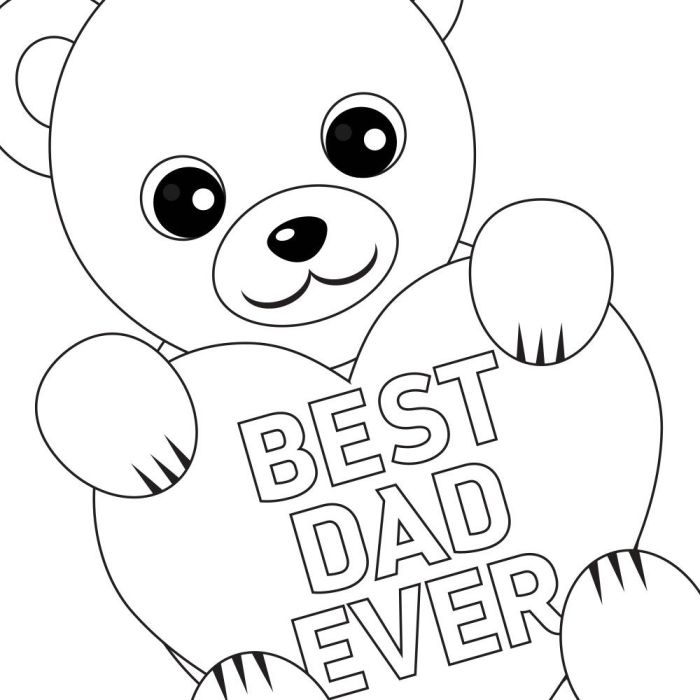 Fathers day coloring page