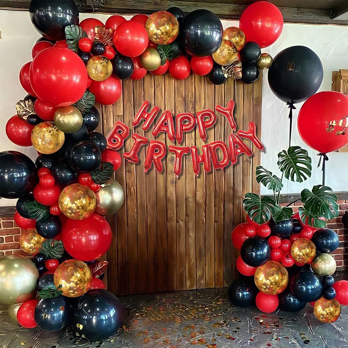 Red balloon decoration for birthday