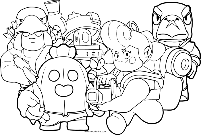 Mondaymandala brawl stars coloring page