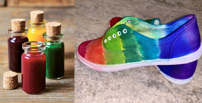 Can you dye shoes with food coloring