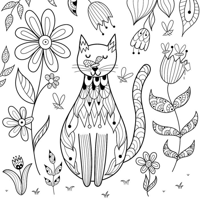 Cat coloring pages to print