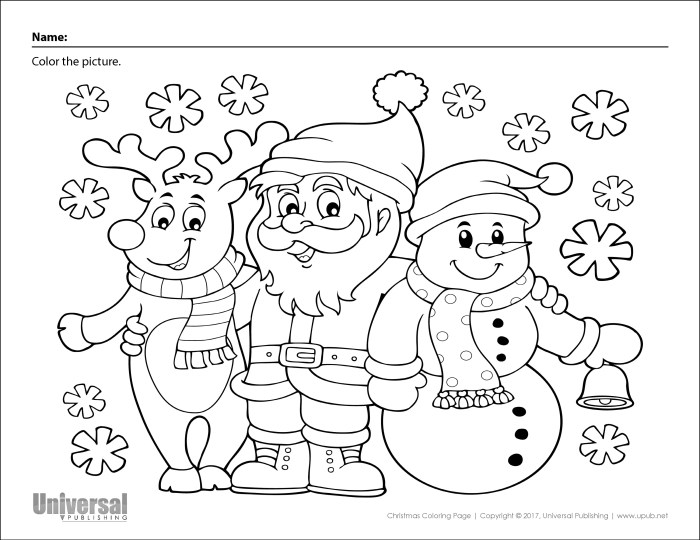 Free christmas printable coloring pages