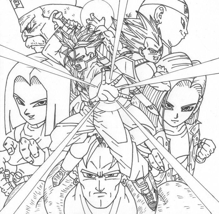 Dbz coloring pages