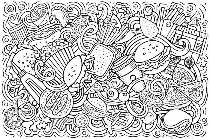 Food coloring pages printable picnic kids sheets book saved print adults printables