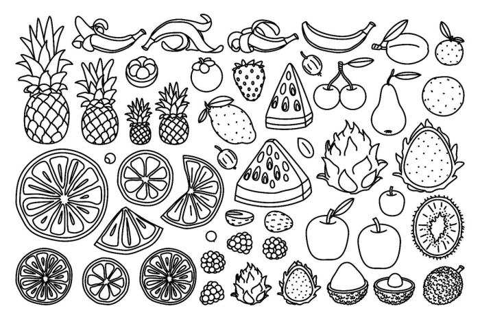 Free coloring pictures of food