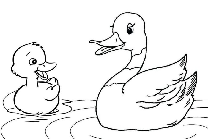 Duckling coloring page