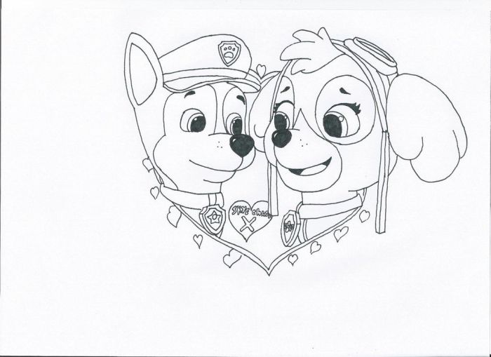 Chase paw patrol coloring pages