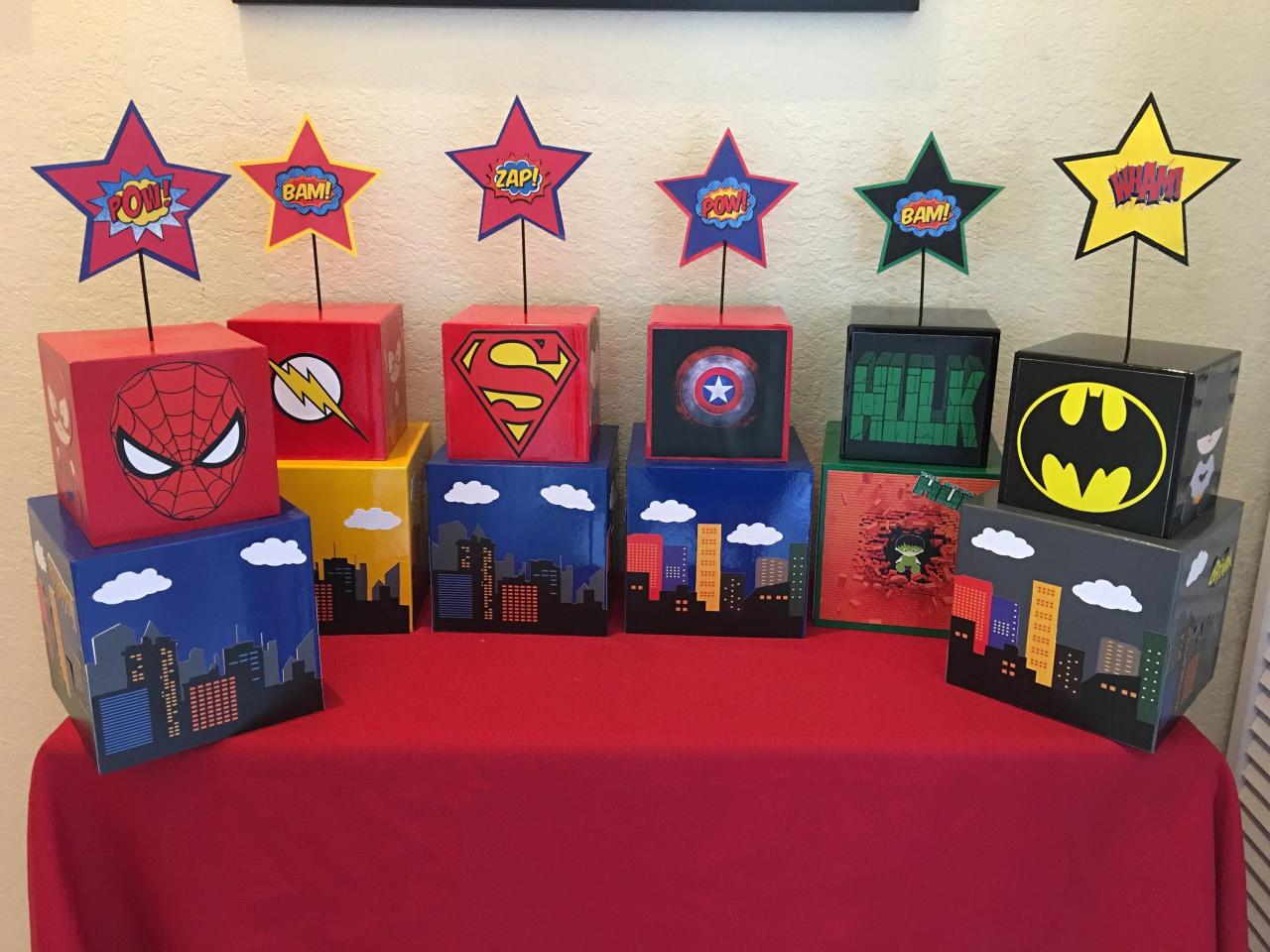 Superhero birthday party decoration