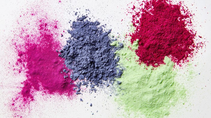 Natural food coloring powders