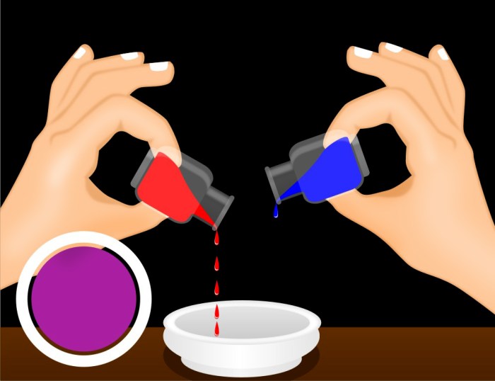 What food coloring colors make purple