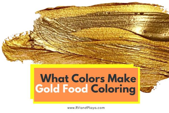 What colors make gold with food coloring