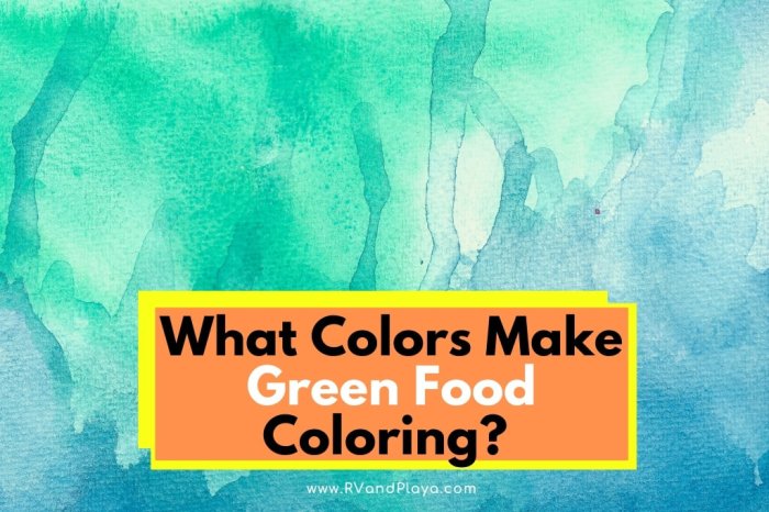 How do you make green food coloring