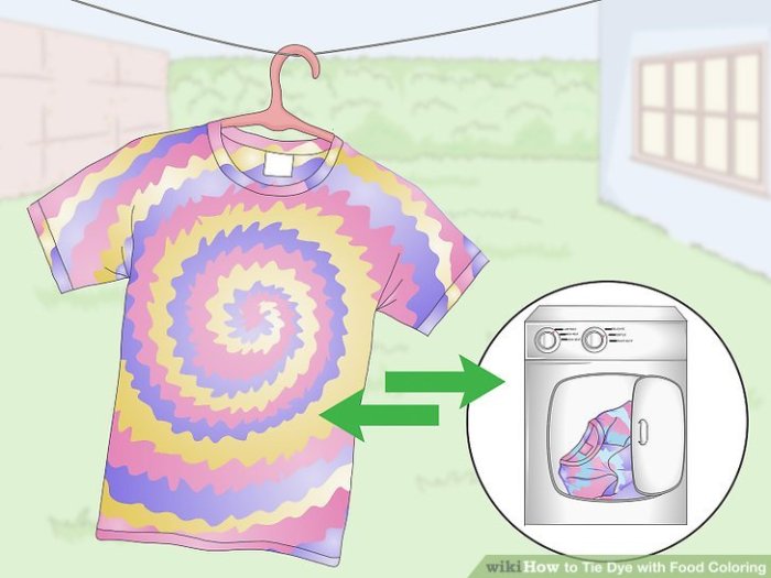 How to tie dye with food coloring