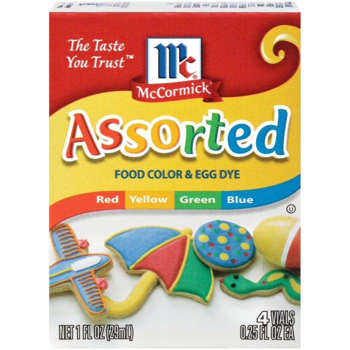 Mccormick food coloring color chart