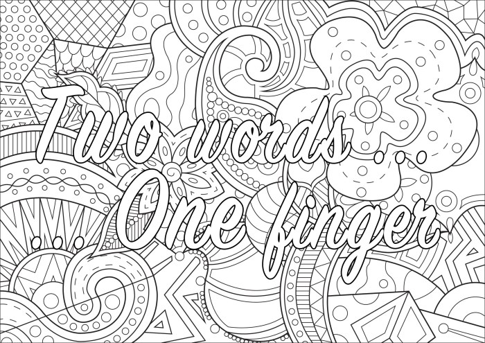 Swear word coloring pages