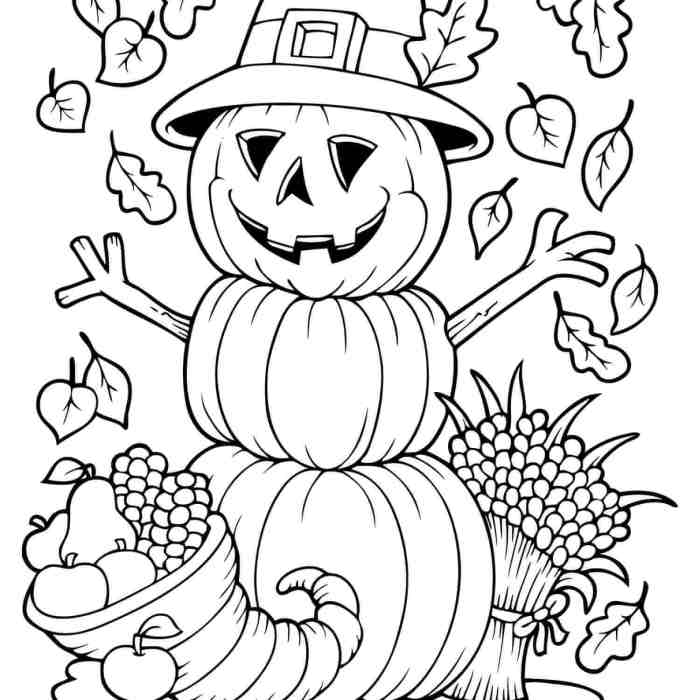 Plants coloring pages fall