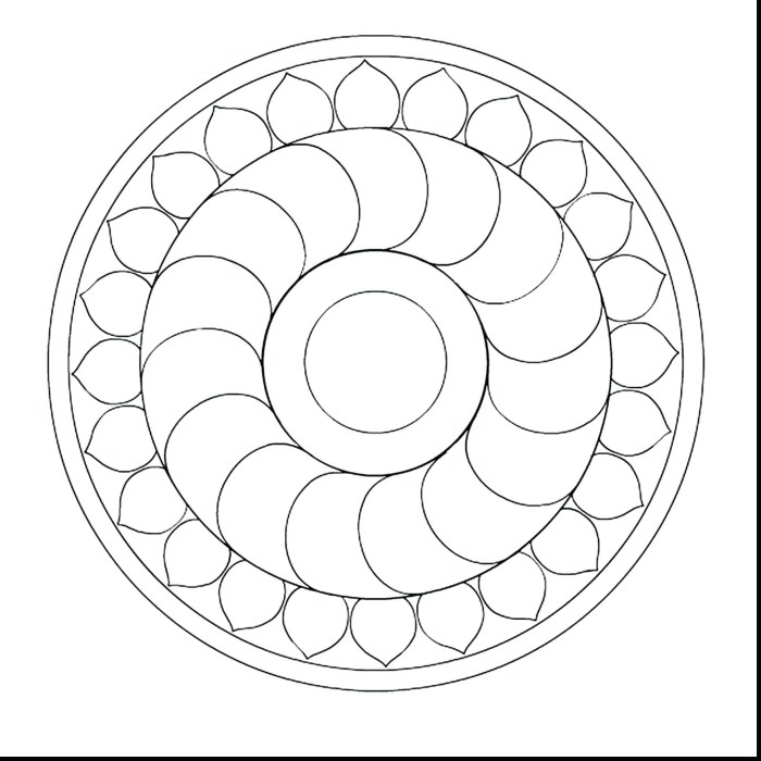 Easy mandala coloring pages