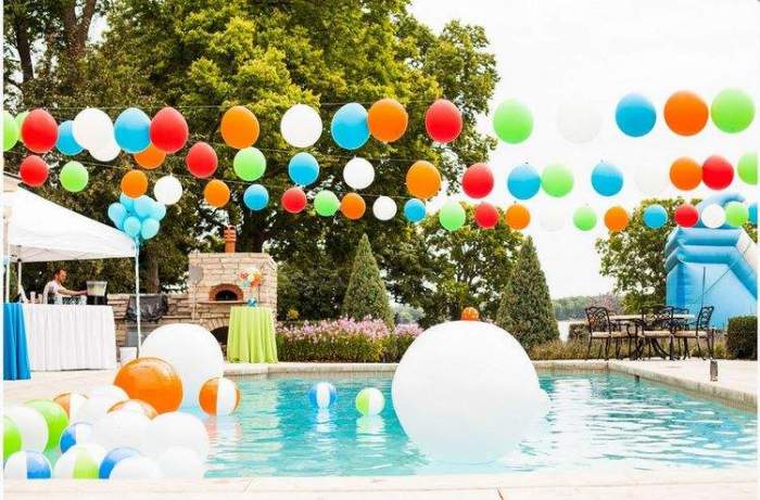 Pool party decoration ideas