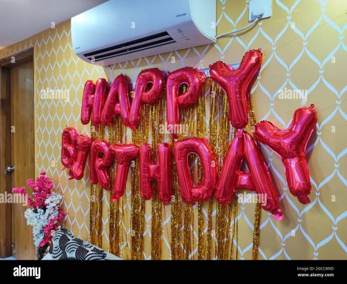 Decoration of wall for birthday