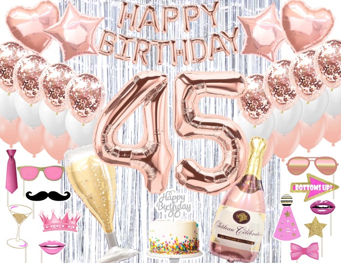 45th birthday decoration ideas