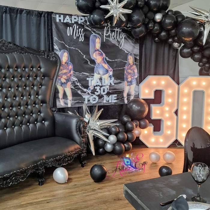 All black party decoration ideas