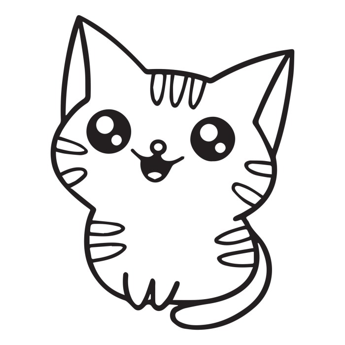 Cute kitten coloring pages