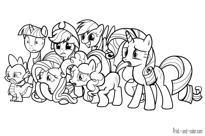 Coloring pages my little pony