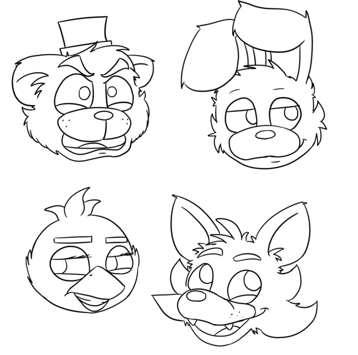 Coloring pages fnaf