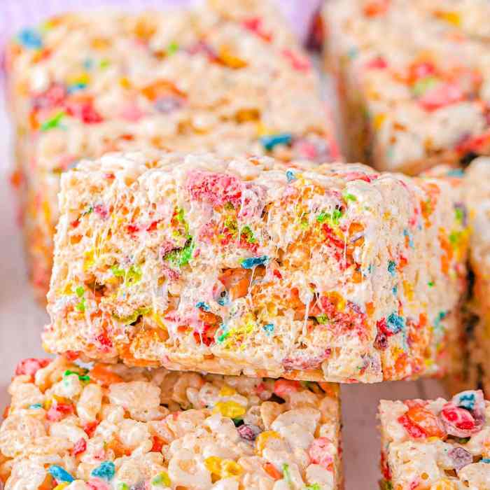 Rice crispy treats with food coloring