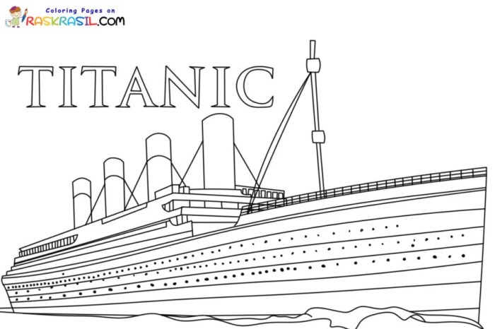 Titanic coloring pages print printable kids