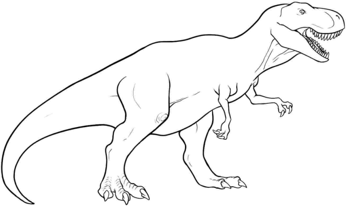 Tyrannosaurus rex coloring page