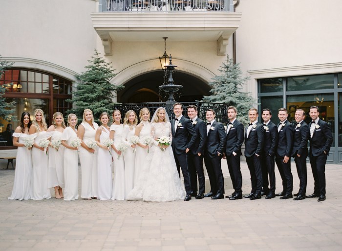 Sparkling white wedding dress