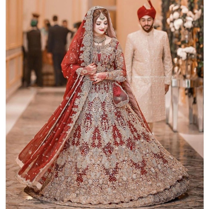 Red pakistani wedding dress