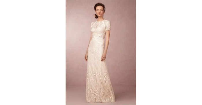 Short sleeve modest wedding dresses