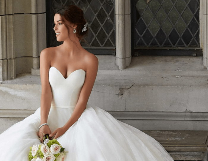 Princess strapless wedding dresses