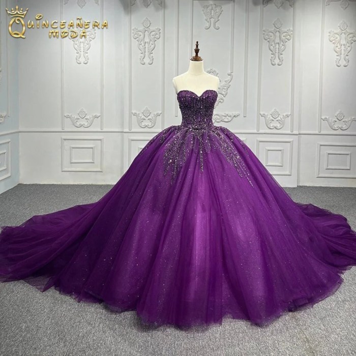 Purple butterfly wedding dress