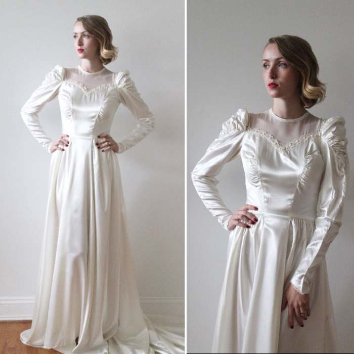 Real 1940s wedding dresses