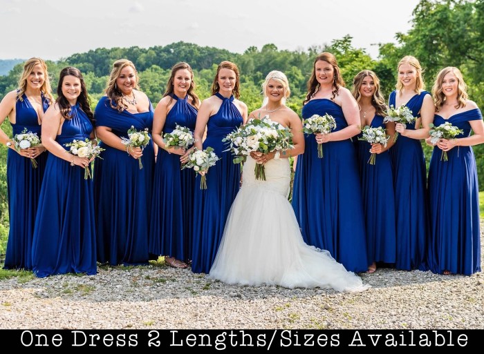 Princess royal blue wedding dress