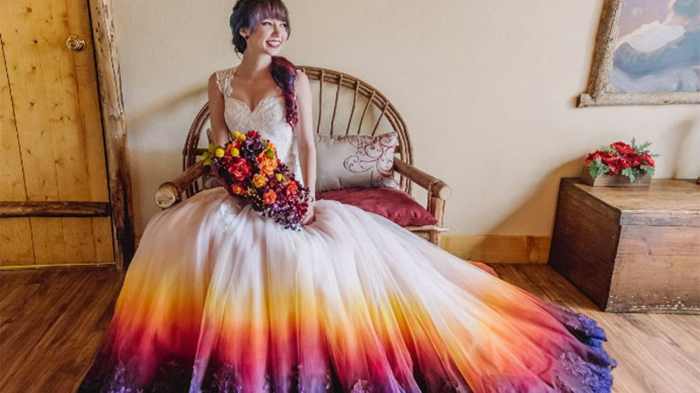 Short coloured wedding dresses