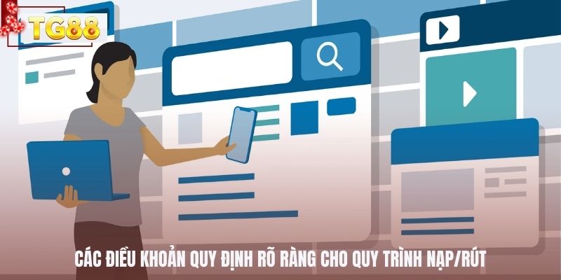 Các điều khoản quy định rõ ràng cho quy trình nạp/rút